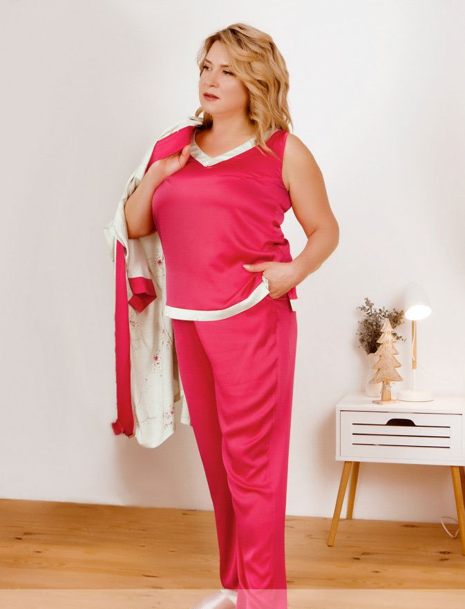 Купити Жіночий костюм трійка, арт. 2097Б, рожевий, p. 66-68, Minova