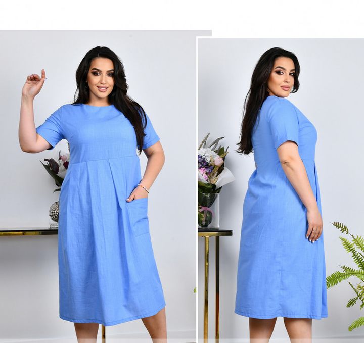 Buy Dress №8-353-Blue, 60-10XL, Minova