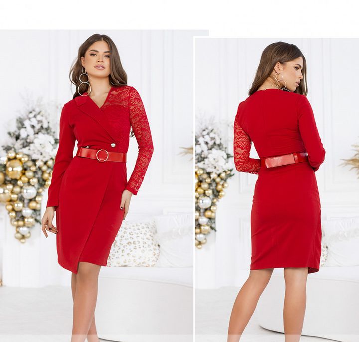 Купить Платье №8642-Красный, 48, Minova