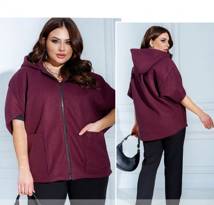 Buy Women's coat №1131-Fuchsia, 64-66, Minova