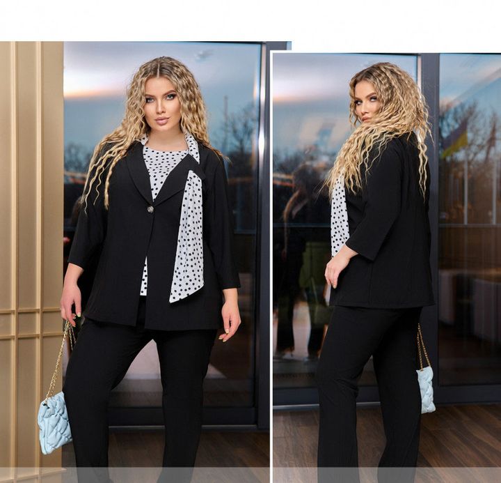 Buy Three piece suit №1494-Black, 62-64, Minova