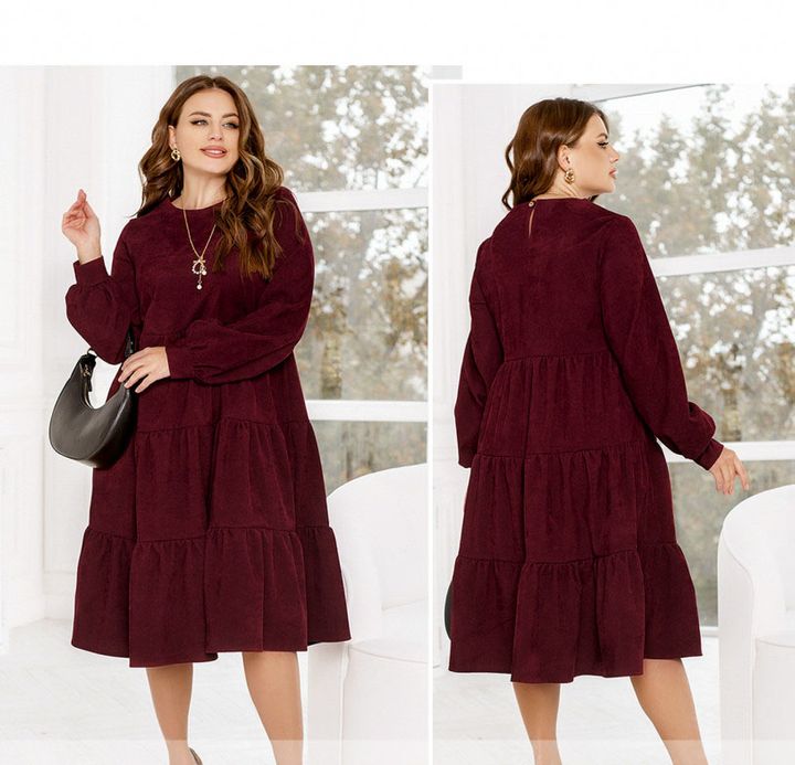 Buy Dress №2326-burgundy, 66-68, Minova