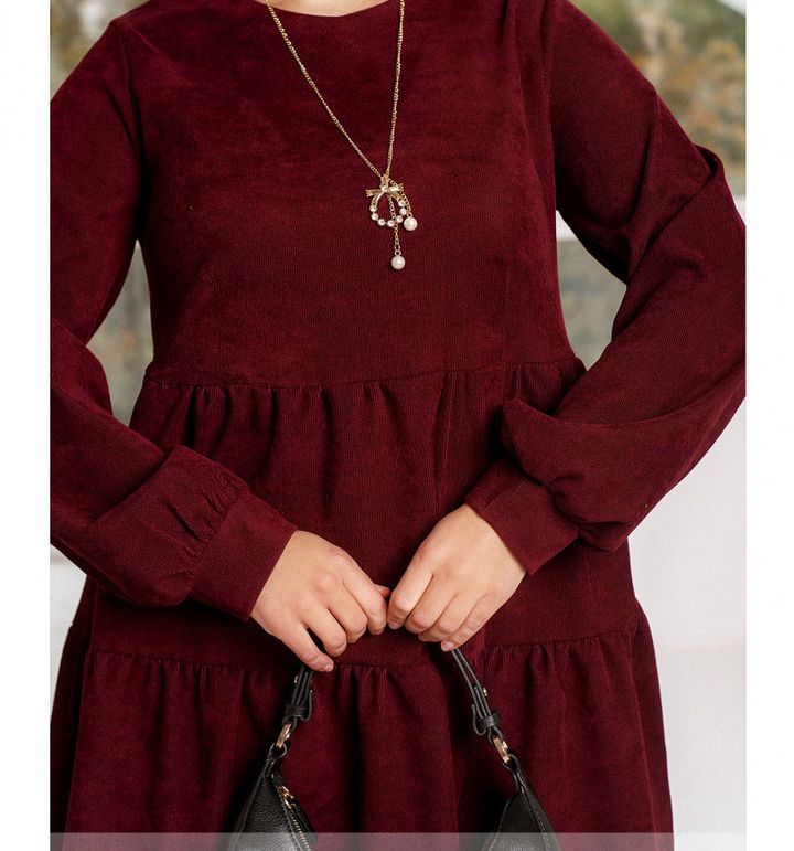 Buy Dress №2326-burgundy, 66-68, Minova