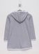 Dressing gown for a girl with a zipper,104-110, grey, 6006, Kinderly