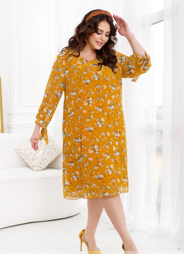 Buy Dress №2446-Yellow, 66-68, Minova