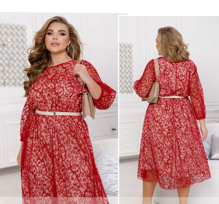 Buy Dress №2485-Red, 66-68, Minova