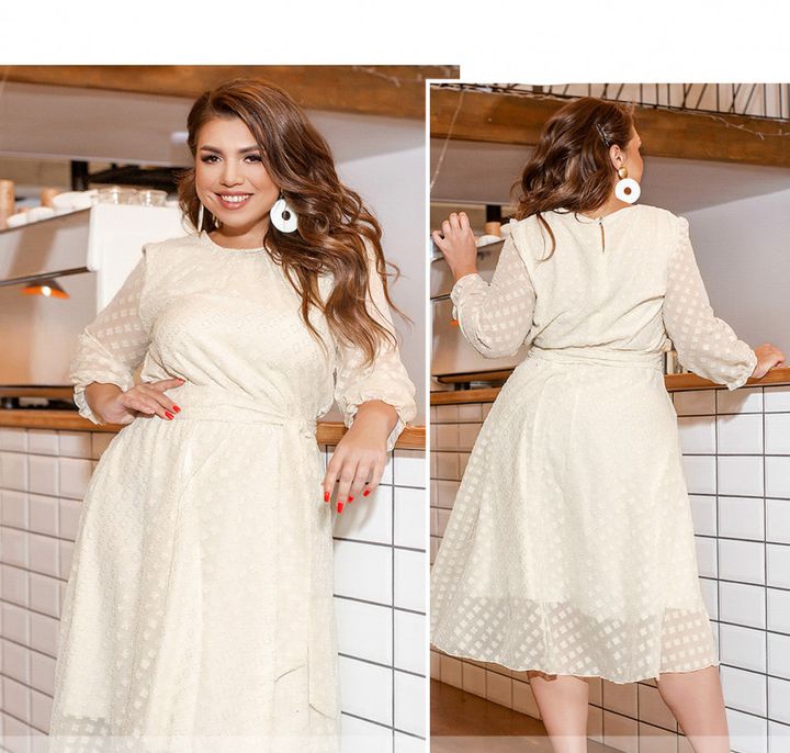 Buy Dress №20-09-Milk-Gold, 54, Minova