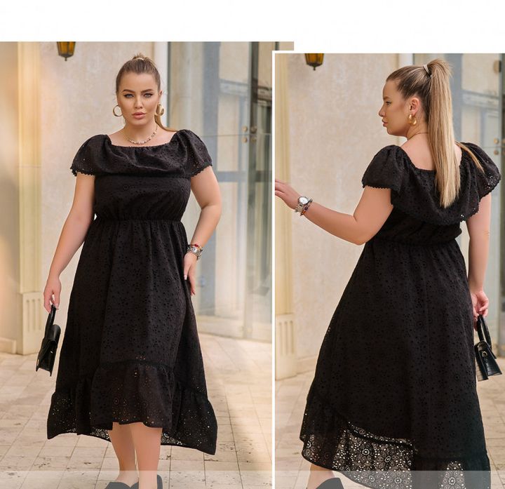 Купить Платье №1516-Черный, 62-64, Minova