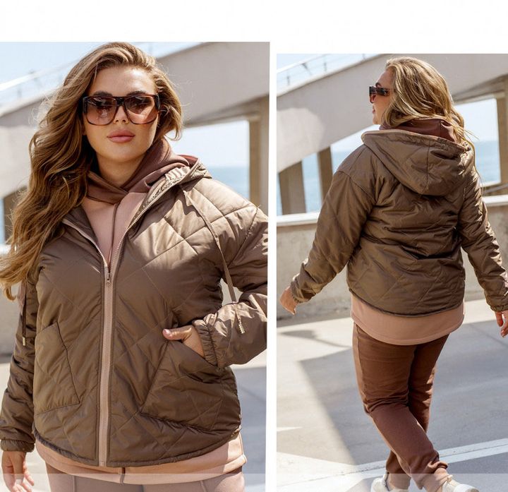 Buy Women's jacket №219-Beige, 62-64, Minova