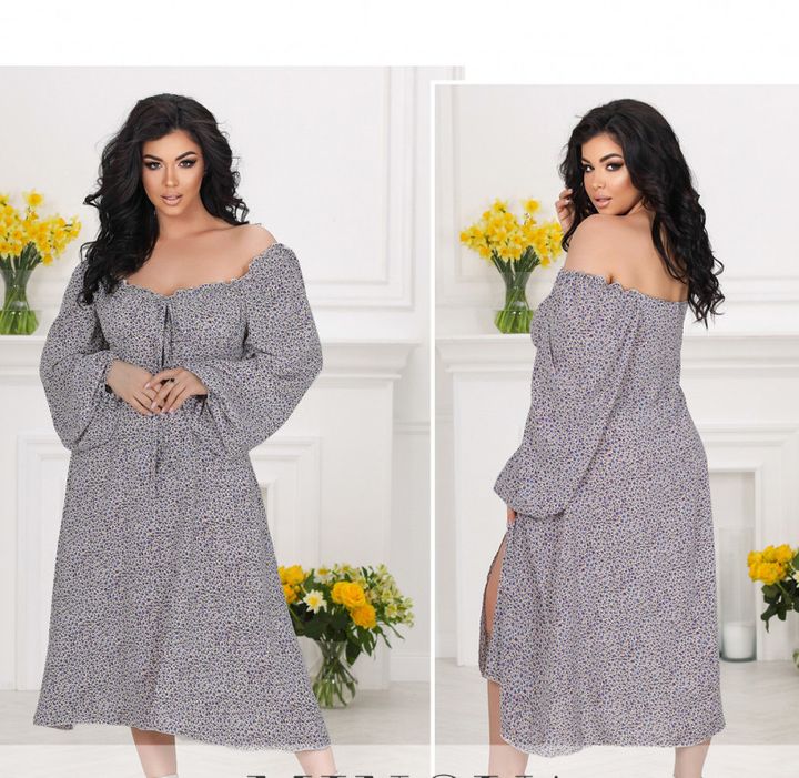 Buy Dress №8653-Blue, 56, Minova
