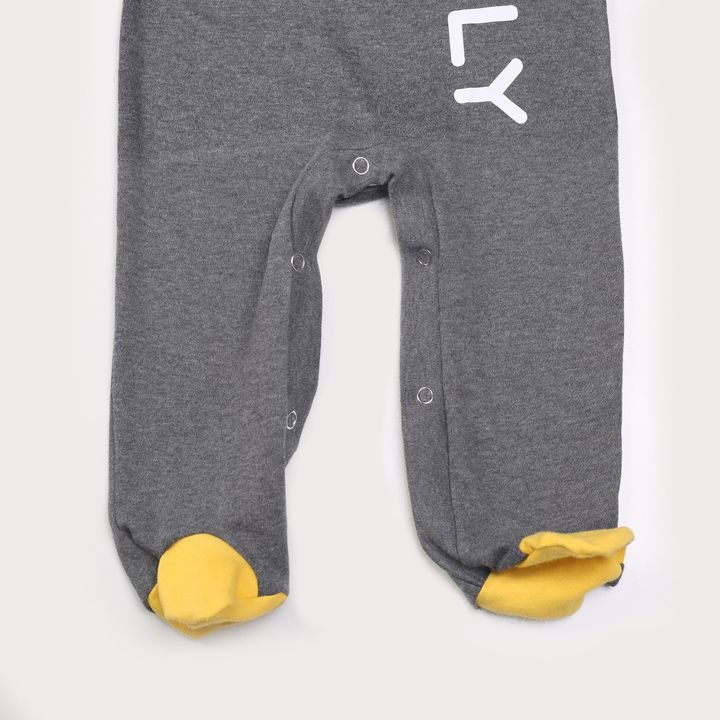 Buy Romper with closed legs, Grey/yellow, 1039, 86, Kinderly