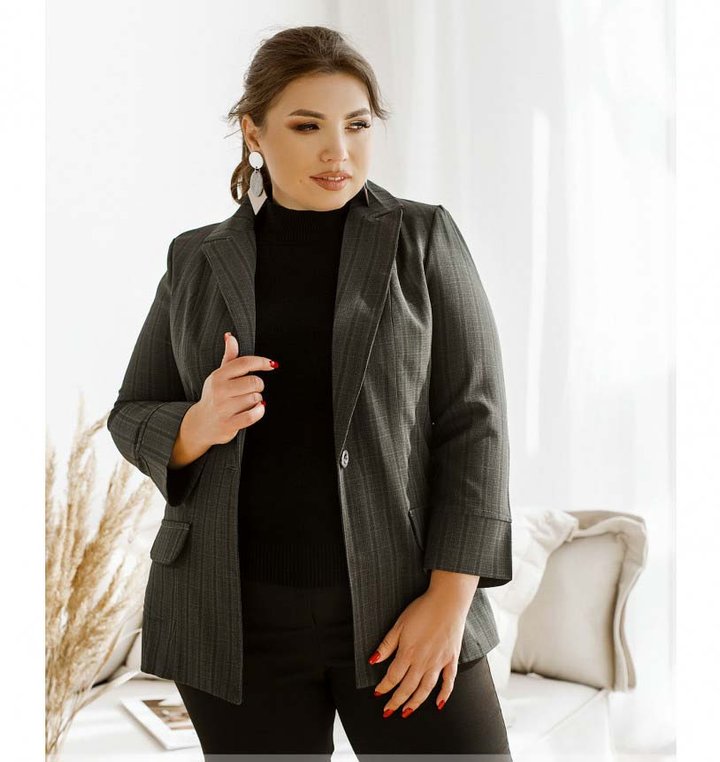 Купити Піджак жіночий №533-сірий, 56, Minova