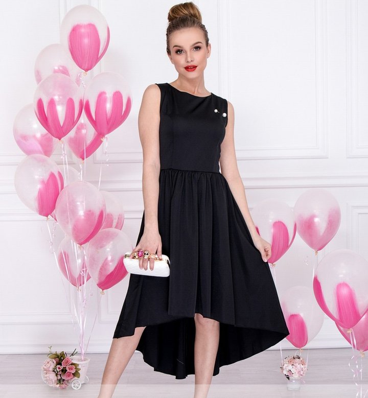 Buy Women's dress No. 8584-black, 48, Minova