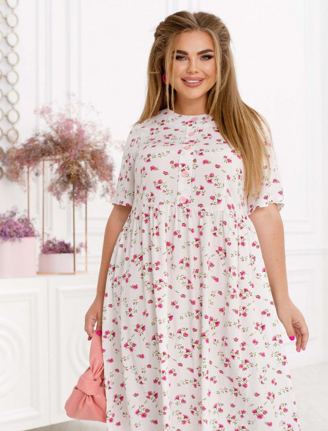 Купить Платье №2465-Белый, 66-68, Minova