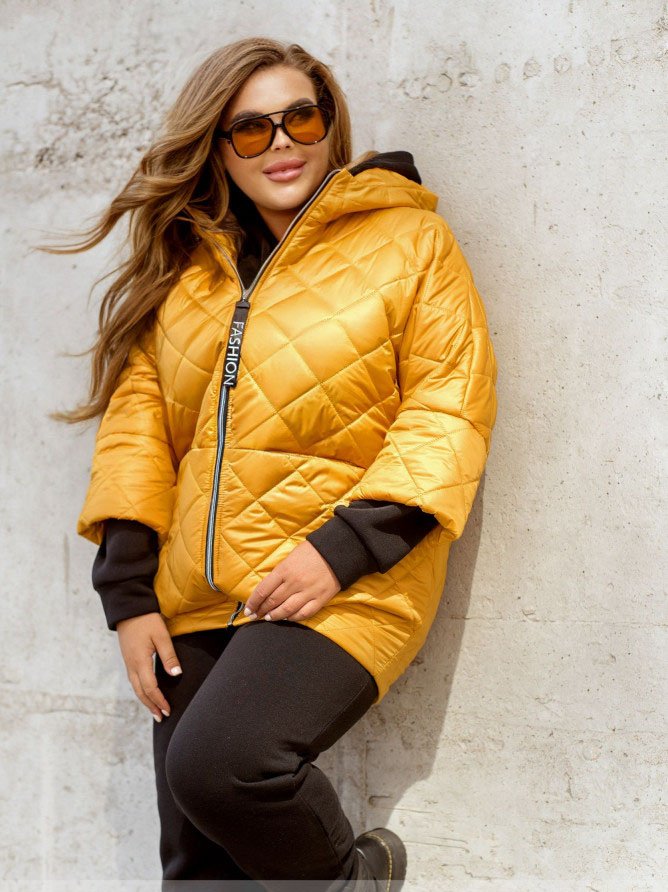 Buy Women's jacket №1194-Mustard, 62-64, Minova