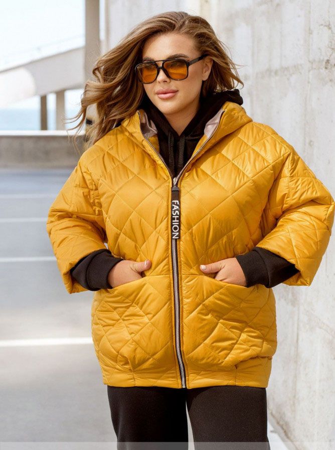 Buy Women's jacket №1194-Mustard, 62-64, Minova