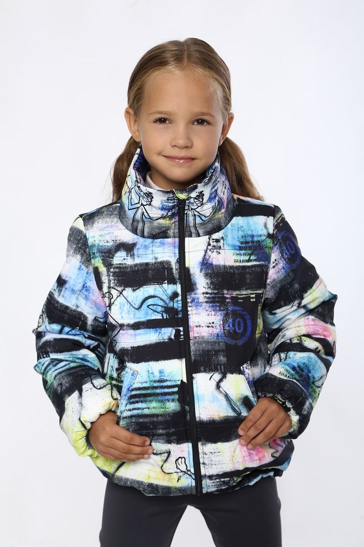 Купить Куртка демисезонная детская "Граффити", размер 140, Модный карапуз