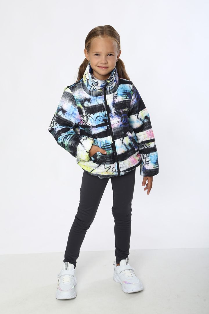 Купить Куртка демисезонная детская "Граффити", размер 140, Модный карапуз