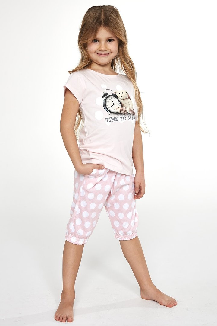 Buy Pajamas for girls, Pink and white, 570-21 89 Time to sleep, 122-128, Cornette