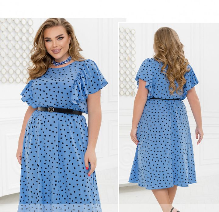 Buy Dress №2458-Blue, 66-68, Minova