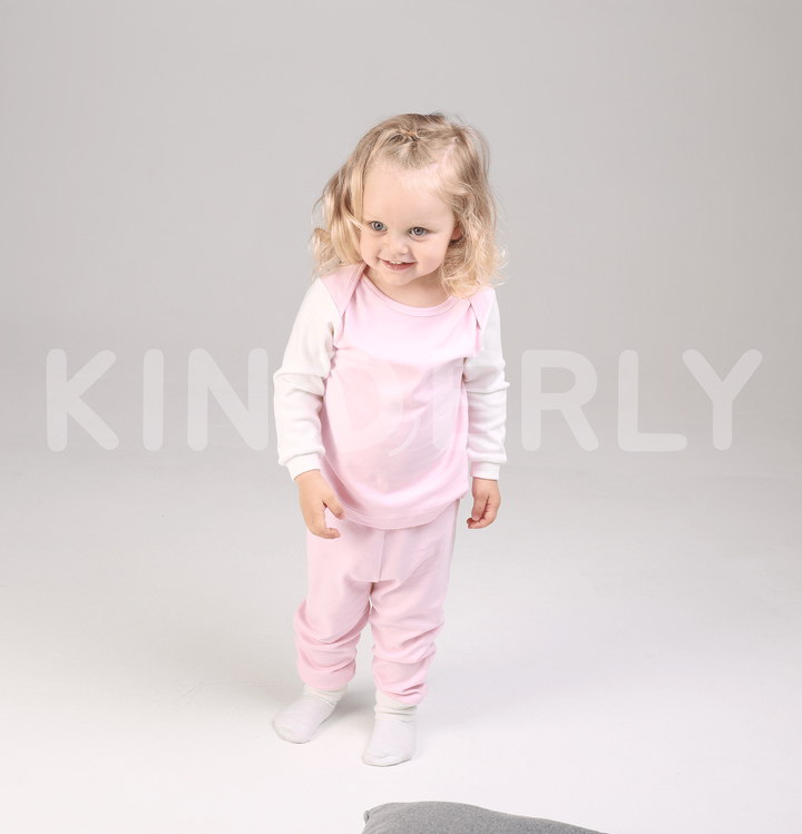 Купить Комплект для малыша, футболка с длинным рукавом и штанишки, Розовый, 1052, р. 86, Kinderly