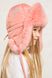 Hat with earflaps for girls, insulated, Happy, Apricot,46-48, Xs-022, Fiona