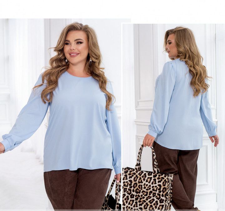 Купити Блуза №2393-Блакитний, 66-68, Minova
