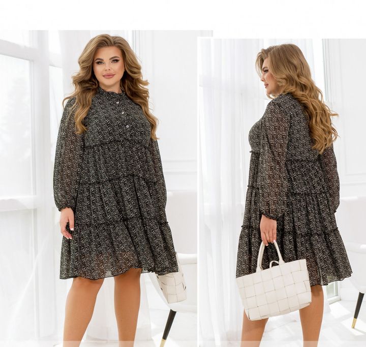 Buy Dress №8635-Black, 60, Minova