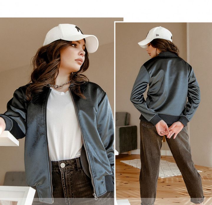 Buy Women's quilted jacket No. 2163-gray, 46, Minova