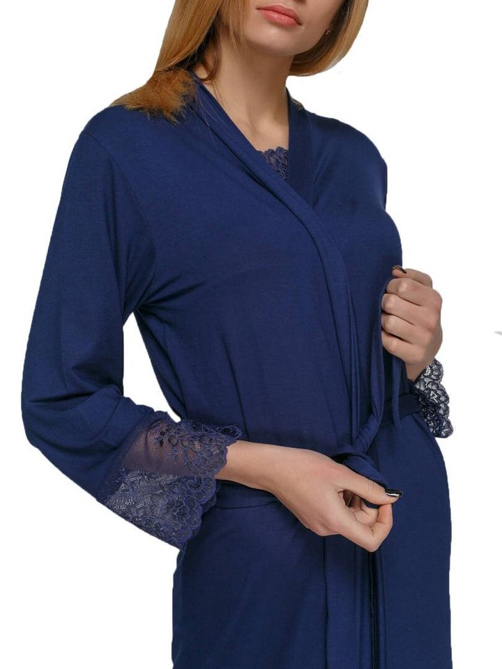 Buy Dressing gown for women Blue 52, F50060, Fleri