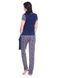 Комплект Халат, футболка и штаны Синий 40, F60023, Fleri