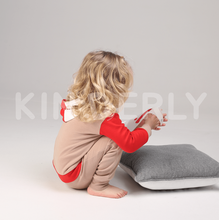 Купити Комплект для малюка, худі і штанці, Бежево-червоний, 1051, 92, Kinderly