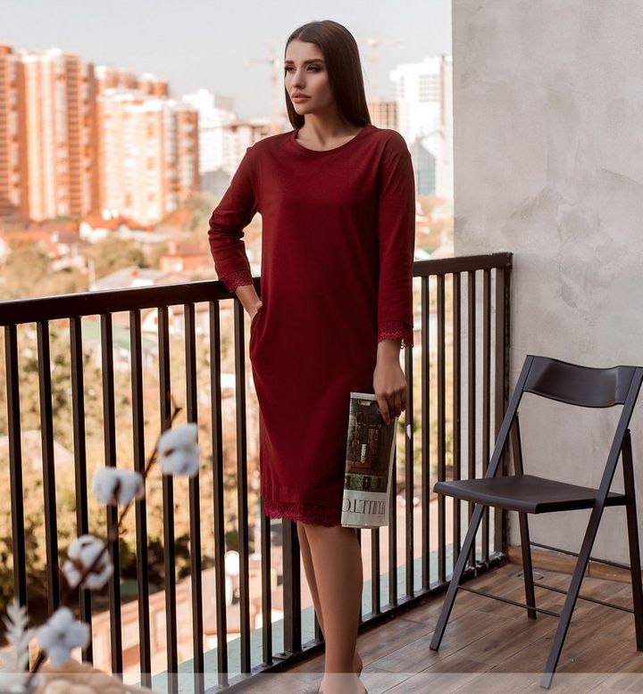 Buy Home dress, art. 2090, red, 46-48, Minova