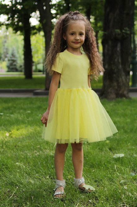 Купить Платье для девочки, Лимон, размер 128-134, Fiona