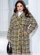 Женское пальто №2352-желтый-черный, 46-48, Minova