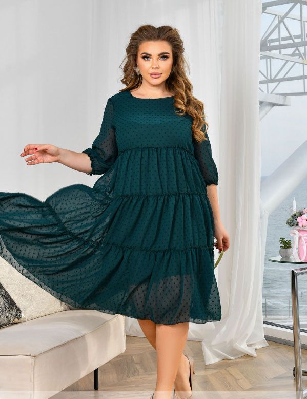 Buy Dress №8620-2-Dark Green, 60, Minova