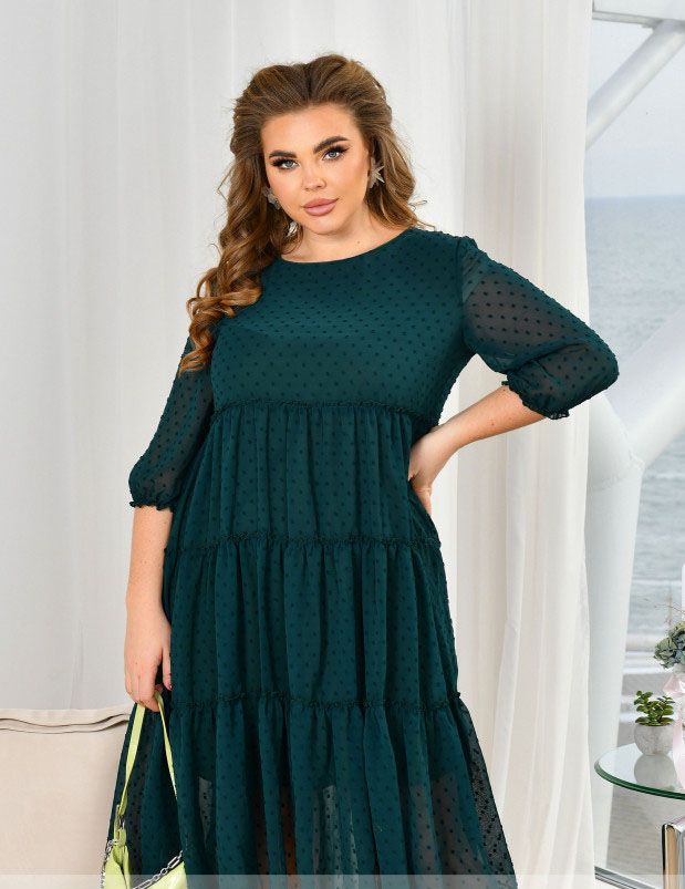 Buy Dress №8620-2-Dark Green, 60, Minova