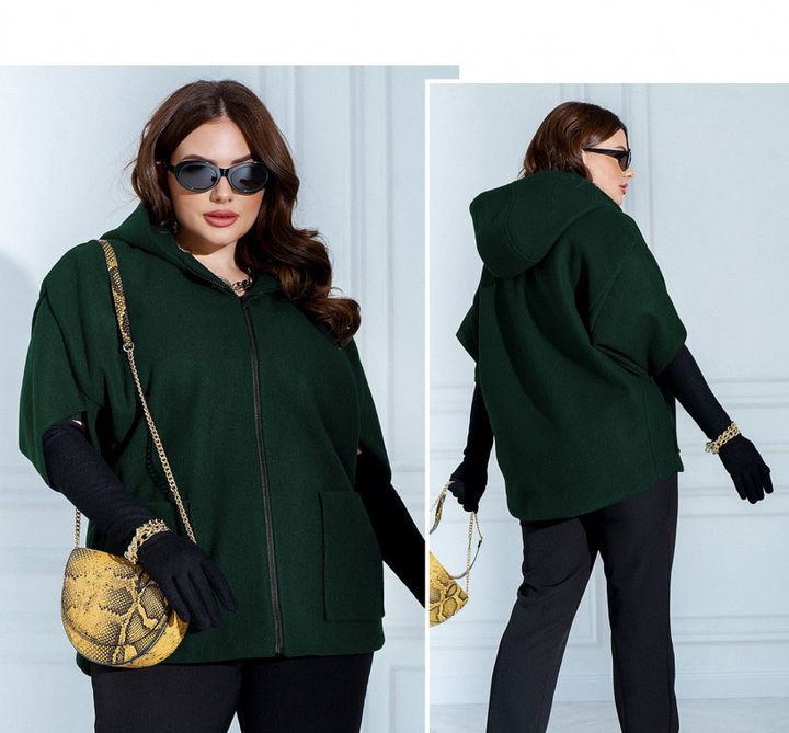 Buy Women's coat №1131-Green, 64-66, Minova
