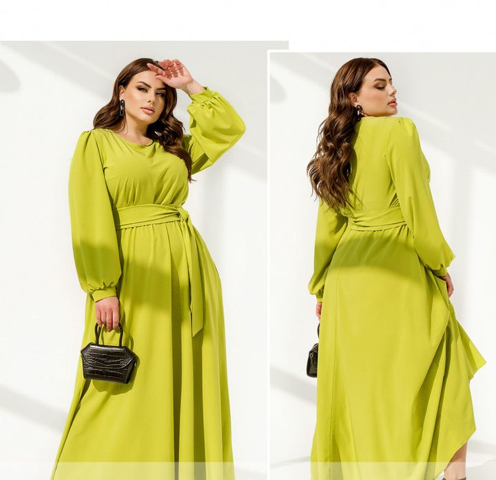 Купить Платье №314Б-Салатовый, XL-2XL, Minova