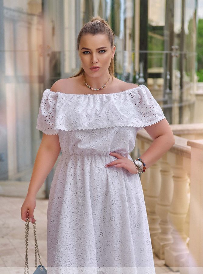 Buy Dress №1516-White, 62-64, Minova