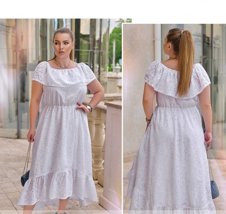 Купить Платье №1516-Белый, 62-64, Minova