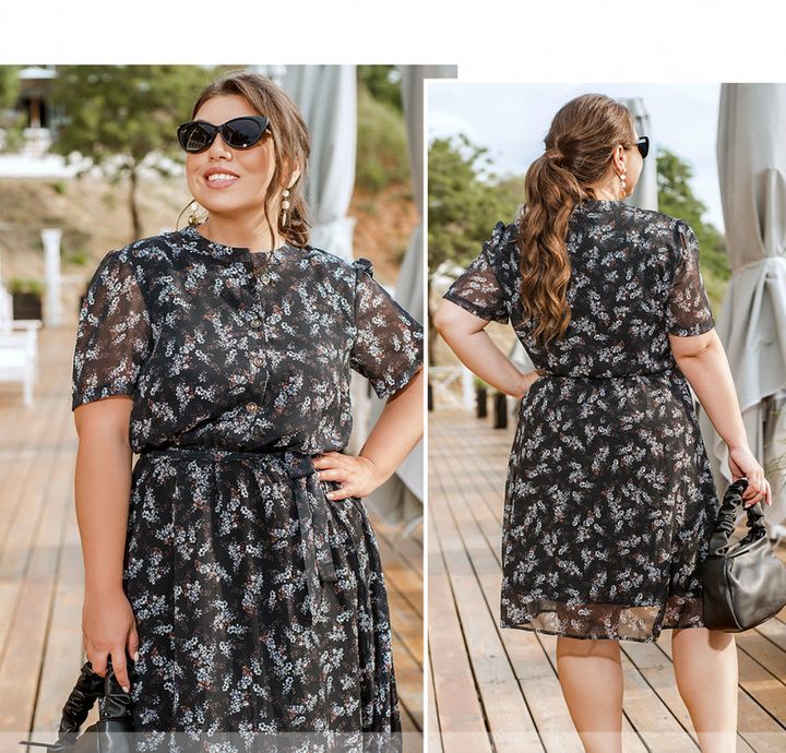 Buy Dress №0161-black, 56, Minova