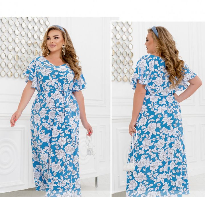 Buy Dress №2461-Blue, 66-68, Minova