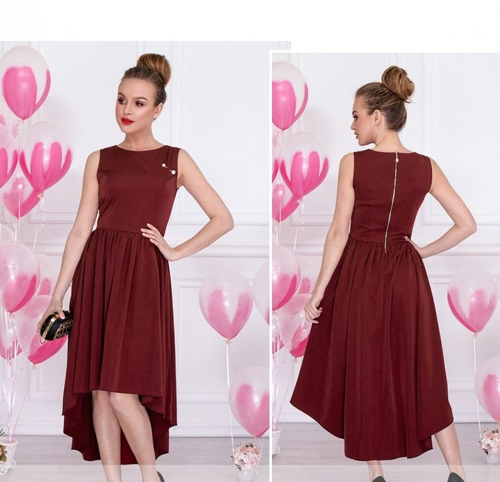 Buy Women's dress No. 8584-bordeaux,48, Minova