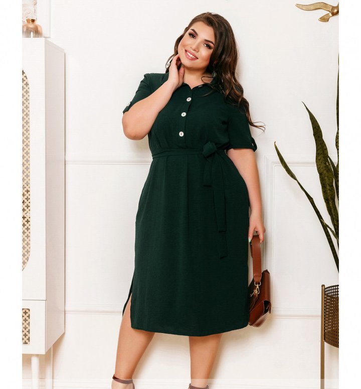 Buy Dress №01122-dark green, 58, Minova