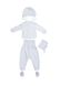 Крестильный набор для новорожденного из хлопка, 03-00575, 74, Бело-молочный, Модный карапуз