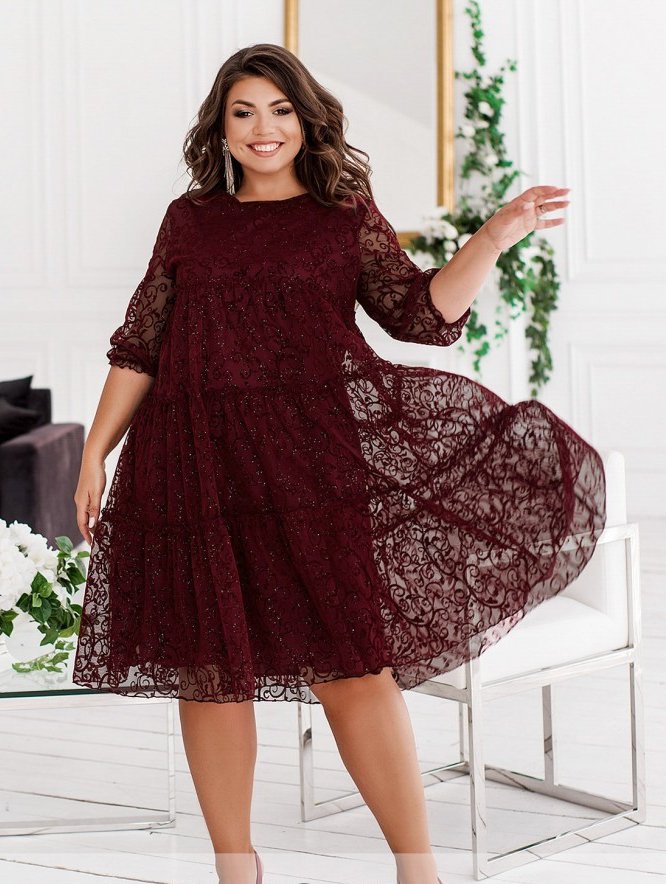 Buy Dress №8620-Bordeaux, 64, Minova