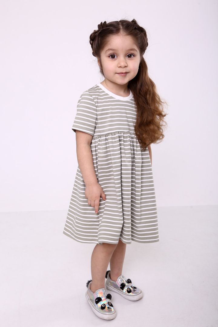 Buy Casual dress for girls, Olive, 03-01073-0, 110, Fashion toddler