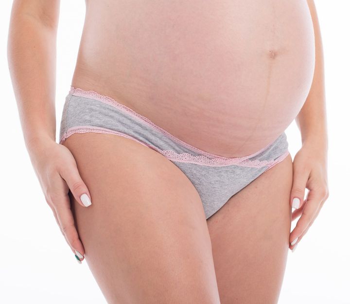 Купити Трусики для вагітних з мереживом, Сіро-рожевий 46, 4002, Kinderly