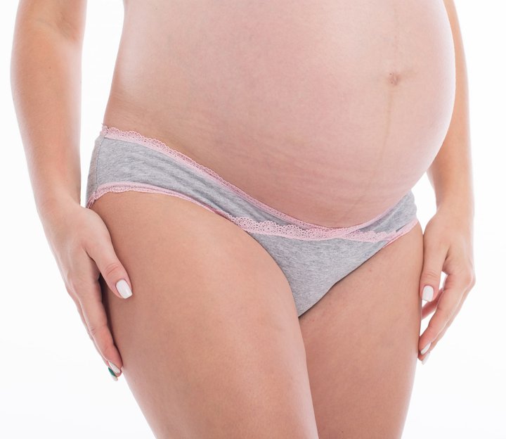Купити Трусики для вагітних з мереживом, Сіро-рожевий р. 46, 4002, Kinderly